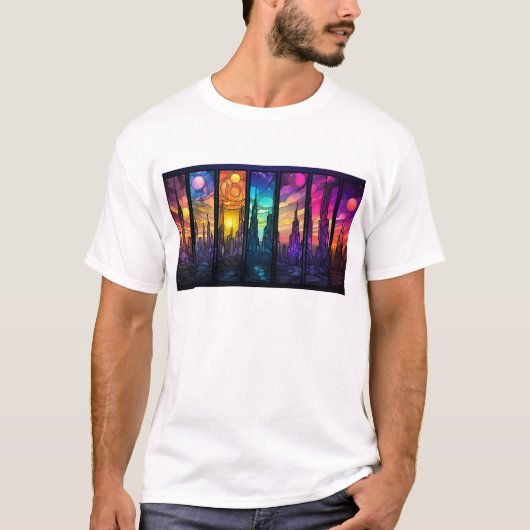 Trendy Colorful Men's Basic T - Shirt (Vorderseite)
