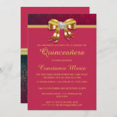 Trendy Colorful Muster Quinceanera Einladung (Vorne/Hinten)