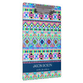 Trendy Colorful Native Aztec Tribal Klemmbrett (Rechts)
