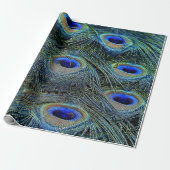 Trendy Colorful Peacock Feathers Geschenkpapier (Ungerollt)