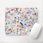 Trendy Colorful Shiny Stones Terrazzo Rosa Design Mousepad (Mit Mouse)