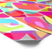 Trendy Colorful Tabby Cat Poster (Ecke)