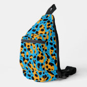 Trendy Colorful Wild Leopard Muster Name Crossbody Bag (Rechte Ecke)