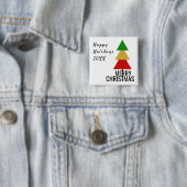TRENDY COLORFUL XMAS TREE MERRY CHRISTMAS CUSTOM BUTTON (Beispiel)