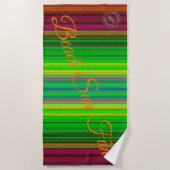 Trendy Colors Beach Handtuch (Vorderseite)