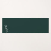 Trendy Colors Personalized Script Forest Green Yogamatte (Vorderseite (Horizontal))