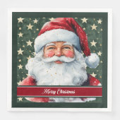 Trendy Colors Santa Claus Holiday Napkins Serviette (Vorderseite)