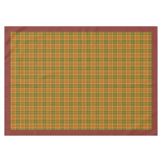 Trendy Colors Terracotta Tablecloth Modern Fall Tischdecke (Vorderseite (Horizontal))