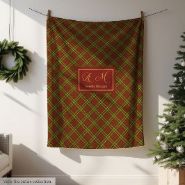 Trendy Colors Throw Blanket Rustic Autumn Plaid Fleecedecke