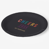 Trendy Colorways - Urlaub 2018 Pappteller (Schrägansicht)