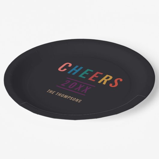 Trendy Colorways - Urlaub 2018 Pappteller (Schrägansicht)