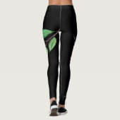Trendy & Comfortable Mode Floral Corsage Black Leggings (Rückseite)
