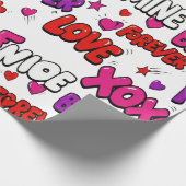 Trendy Comic Book Graffiti "Be Mine" Typography Geschenkpapier (Ecke)
