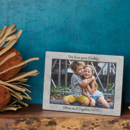 Trendy Concrete Personalisiert Name Foto Plaque Fotoplatte