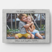 Trendy Concrete Personalisiert Name Foto Plaque Fotoplatte (Vorderseite)
