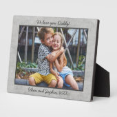 Trendy Concrete Personalisiert Name Foto Plaque Fotoplatte (Seite)