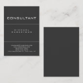 Trendy Consultant Gray Chubby Business Card Visitenkarte (Vorne/Hinten)
