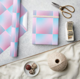 Trendy Contemporary Aquamarin Pink Blue Geschenkpapier
