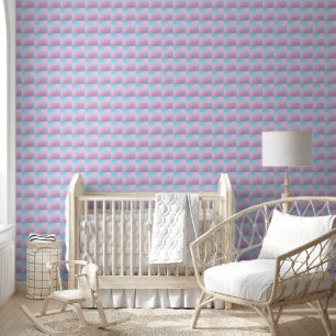 Trendy Contemporary Aquamarin Pink Blue Tapete