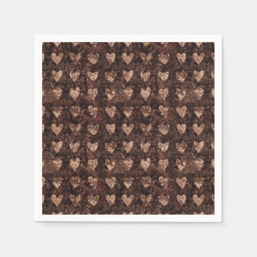 Trendy Contemporary Heart Pattern Christmas Party Serviette (Vorderseite)