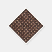 Trendy Contemporary Heart Pattern Christmas Party Serviette (Ecke)