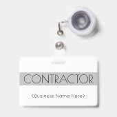 Trendy "CONTRACTOR"-Abzeichen Ausweis (Vorderseite mit Ausziehbar)