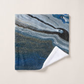 Trendy Cool Blue Marble Muster Badhandtuch Set (Waschlappen)