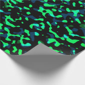Trendy Cool Blue Seagreen Camouflage Muster Geschenkpapier (Ecke)