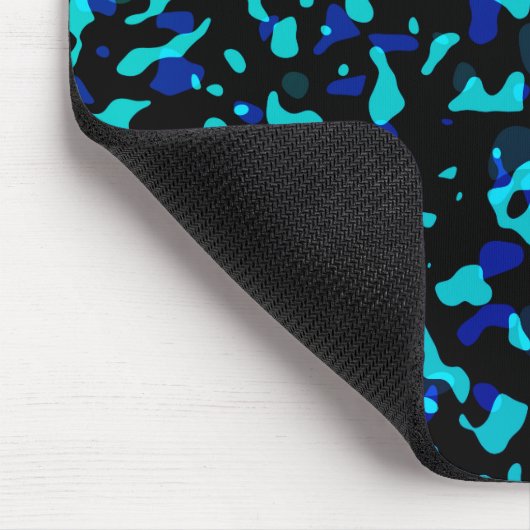 Trendy Cool Blue Seagreen Camouflage Muster Mousepad (Ecke)