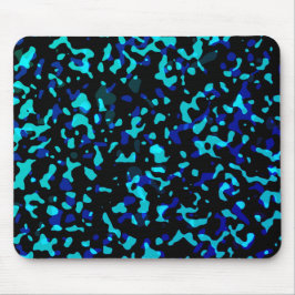 Trendy Cool Blue Seagreen Camouflage Muster Mousepad