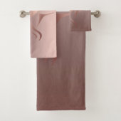 Trendy Cool Girl Face Silhouette Badhandtuch Set (Insitu)