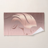 Trendy Cool Girl Face Silhouette Badhandtuch Set (Handtuch)