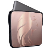 Trendy Cool Girl Face Silhouette Laptopschutzhülle (Vorne Rechts)