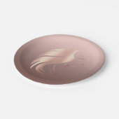 Trendy Cool Girl Face Silhouette Pappteller (Schrägansicht)