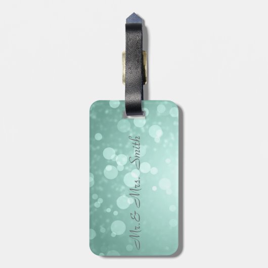 Trendy Cool Girly, Bokeh, Lips, Kiss Me Gepäckanhänger (Rückseite vertikal)