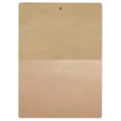 Trendy Cool Gold Glitzer Feather - Personalisiert Klemmbrett (Rückseite)