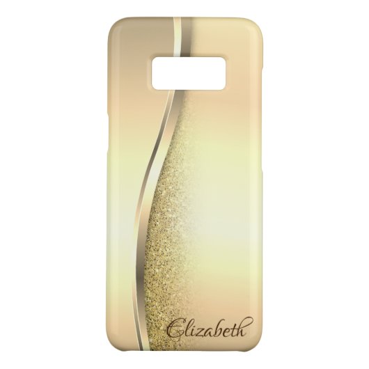 Trendy Cool Gold Glitzer - Personalisiert Case-Mate Samsung Galaxy Hülle (Rückseite)