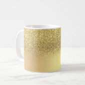 Trendy Cool Gold Glitzer, Silber - Personalisiert Kaffeetasse (Vorderseite Links)