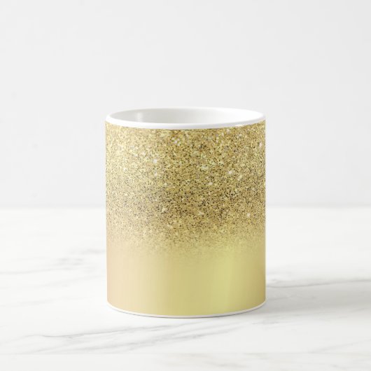 Trendy Cool Gold Glitzer, Silber - Personalisiert Kaffeetasse (Mittel)