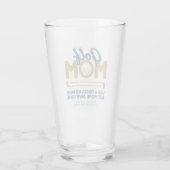 Trendy Cool "GOLF MAMA" Blauer Typografie Pint Glas (Rückseite)