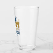Trendy Cool "GOLF MAMA" Blauer Typografie Pint Glas (Links)