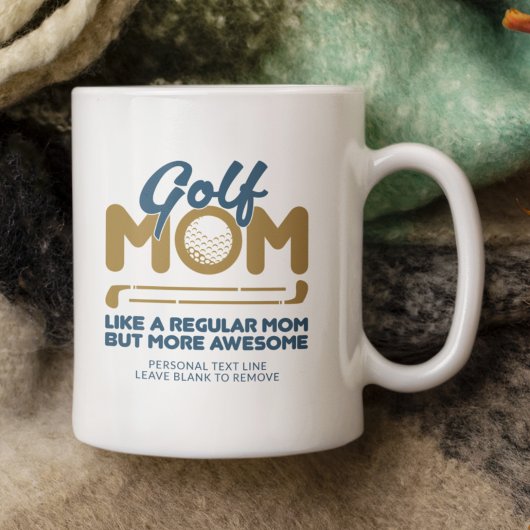 Trendy Cool "GOLF MAMA" Blauer Typografie Pint Kaffeetasse