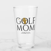 Trendy Cool "GOLF MAMA" Gold Pint Glas (Vorderseite)
