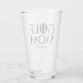 Trendy Cool "GOLF MAMA" Grüner Pint Glas (Rückseite)