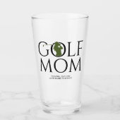 Trendy Cool "GOLF MAMA" Grüner Pint Glas (Vorderseite)