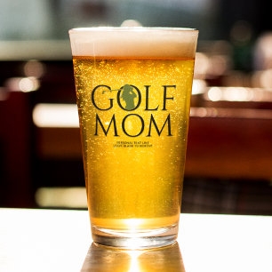 Trendy Cool "GOLF MAMA" Grüner Pint Glas