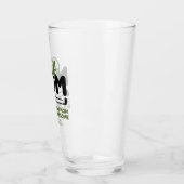 Trendy Cool "GOLF MAMA" Grüner Typografie-Pint Glas (Links)