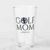 Trendy Cool "GOLF MAMA" Navy Blue Pint Glas (Vorderseite)