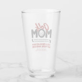 Trendy Cool "GOLF MAMA" Red Typografy Pint Glas (Rückseite)
