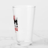 Trendy Cool "GOLF MAMA" Red Typografy Pint Glas (Links)